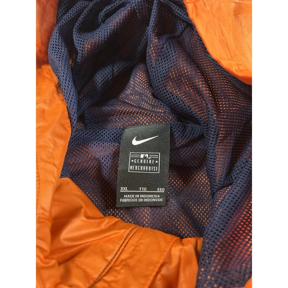 Nike Houston Astros Windbreaker Mens XXL Anorak Half Zip Jacket Hooded Blue NWT